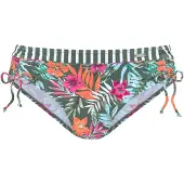 Venice beach Bas de bikini vert foncé / orange / rose / blanc cassé