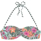 Venice beach Hauts de bikini vert pastel / orange / rose / blanc