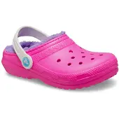 Crocs Classic doublés, modèle enfant, référence 207009-6TX, couleur rose, taille 24-25