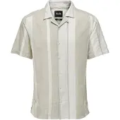 Only & Sons Chemise 'Caiden' kaki / blanc
