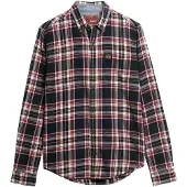Superdry Chemise crème / marine / rouge foncé