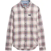 Superdry Chemise beige / marine / orange / rouge