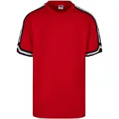 Urban Classics T-Shirt rouge sang / noir / blanc