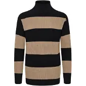 !Solid Pull-over 'Serge' beige / noir