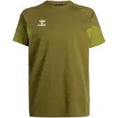 Hummel T-Shirt fonctionnel 'Travel' kaki / olive / blanc