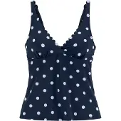 LASCANA Haut de tankini bleu marine / blanc