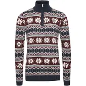 !Solid Pull-over 'Winoldo' bleu foncé / rouge / blanc
