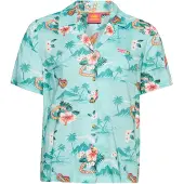 Superdry Chemisier turquoise / aqua / orange / rouge / blanc