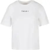 Miss Tee T-shirt 'I Don't Give A F' gris / noir / blanc
