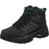 SKECHERS Bottines à lacets 'Arch Fit Dawson - Raveno' bleu / gris argenté / noir