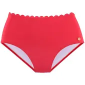 LASCANA Bas de bikini 'Scallop' rouge