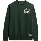 Superdry Sweat-shirt 'VINTAGE ATHLETIC' vert foncé / blanc