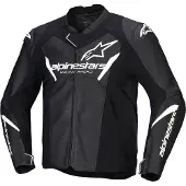 Alpinestars Faster V3 Veste combi cuir Noir/Blanc 52 hommes