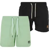 Urban Classics Shorts de bain vert clair / noir