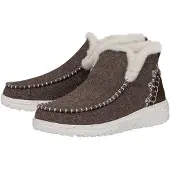 HEY DUDE Denny Wool Faux Shearling Booties Marron EU 38 Femme