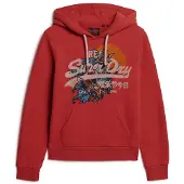Superdry Tokyo Vl Graphic Hoodie Rouge 2XS Femme
