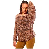 Kaporal Nety Long Sleeve Blouse Marron L Femme