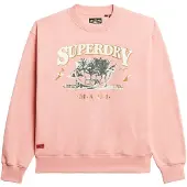 Superdry Travel Souvenir Loose Sweatshirt Rose 2XS Femme