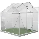 Westmann Serre aluminium Flora 66 argent 192x192x201 cm