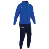Givova King Cotone Terry Poker Tracksuit Bleu,Noir 4XL Homme
