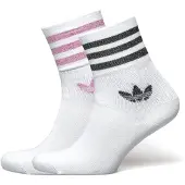 Adidas Chaussettes 'Mid-Cut Glitter Crew 2 Pairs' éosine / rose chiné / noir chiné / blanc