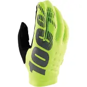 100% Brisker Off-road Gloves Jaune L Enfants