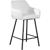 NABER Aron R, chaise, structure noire, revêtement beige (02)