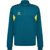 Hummel Sweat de sport jaune pastel / pétrole