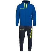 Givova King Cotone Terry Poker Tracksuit Bleu,Noir 2XL Homme