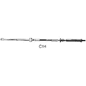 Ultraflex C14 13 ft engine shackle cable | 32418M