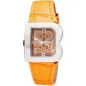 Laura Biagiotti Montre Femme - - LB0002L-06 - Quartz - Cuir - Ø 33 mm - Orange