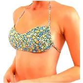 Rhythm Carrie Tan Line Bandeau Bikini Top Noir M Femme