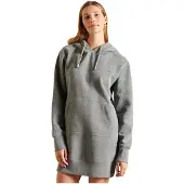 Superdry Vintage Logo Embroidered Long Sleeve Dress Gris XS Femme
