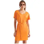 Superdry The Waist Mini Short Sleeve Short Dress Orange XS Femme