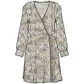 Replay W9563 Long Sleeve Short Dress Marron 2XS Femme