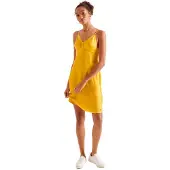 Superdry Cupro Cami Sleeveless Dress Jaune XS Femme