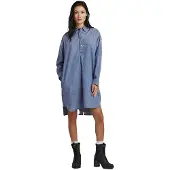G-Star Denim Shirt Long Sleeve Dress Bleu XL Femme