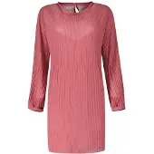 Pepe Jeans Marta Long Sleeve Dress Rose L Femme