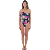 Hurley Hana Asymmetrical Reversible Cheeky Swimsuit Noir XS Femme