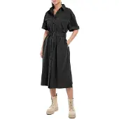 Replay W9009.000.84605g Short Sleeve Midi Dress Noir 2XS Femme