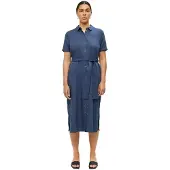Object Tilda Isabella Short Sleeve Dress Bleu 40 Femme