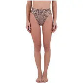 Hurley Max Leopard Moderate Tab Side Bikini Bottom Marron L Femme