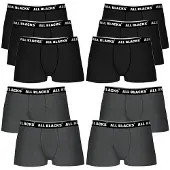 All Blacks Pk4686 Boxers 10 Units Noir,Gris S Homme