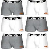 Ktm Pk5505 Boxers 6 Units Blanc,Gris 2XL Homme