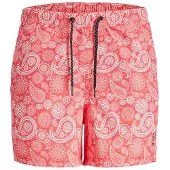 Jack & Jones Jpstfiji Paisley Swimming Shorts Rouge XL Homme