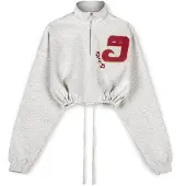 Grimey Lust Mantra Half Zip Sweatshirt Beige S Femme