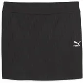 Puma Classics Ribbed Long Skirt Noir S Femme