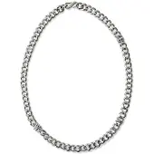 Grimey Back At You Cuban Link Necklace Argenté