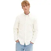 Tom Tailor Printed 1037062 Long Sleeve Shirt Beige XL Homme
