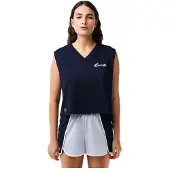 Lacoste Tf7105 Sleeveless T-shirt Bleu 40 Femme